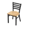 Holland Bar Stool Co. 400 Jackie 18" Chair with Black Wrinkle Finish and Natural Oak Seat