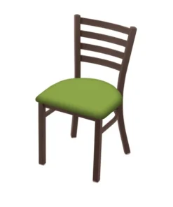 Holland Bar Stool Co. 400 Jackie 18" Chair with Bronze Finish and Canter Kiwi Green Seat