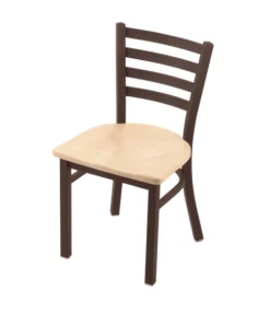 Holland Bar Stool Co. 400 Jackie 18" Chair with Bronze Finish and Natural Maple Seat