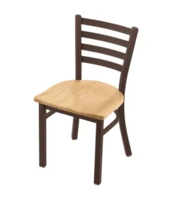 Holland Bar Stool Co. 400 Jackie 18" Chair with Bronze Finish and Natural Oak Seat