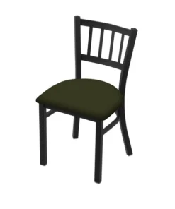 Holland Bar Stool Co. 610 Contessa 18" Chair with Black Wrinkle Finish and Canter Pine Seat