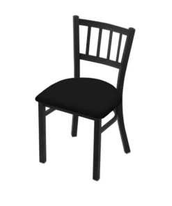 Holland Bar Stool Co. 610 Contessa 18" Chair with Black Wrinkle Finish and Black Vinyl Seat