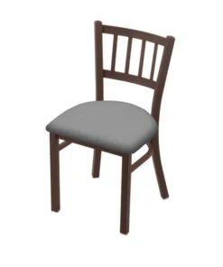 Holland Bar Stool Co. 610 Contessa 18" Chair with Bronze Finish and Canter Folkstone Grey Seat