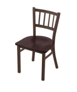 Holland Bar Stool Co. 610 Contessa 18" Chair with Bronze Finish and Dark Cherry Oak Seat