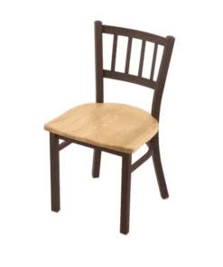 Holland Bar Stool Co. 610 Contessa 18" Chair with Bronze Finish and Natural Oak Seat