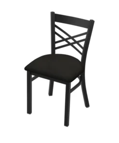 Holland Bar Stool Co. 620 Catalina 18" Chair with Black Wrinkle Finish and Canter Espresso Seat
