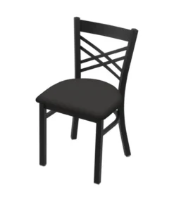 Holland Bar Stool Co. 620 Catalina 18" Chair with Black Wrinkle Finish and Canter Iron Seat