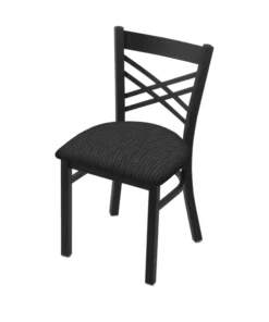 Holland Bar Stool Co. 620 Catalina 18" Chair with Black Wrinkle Finish and Graph Coal Seat