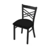 Holland Bar Stool Co. 620 Catalina 18" Chair with Black Wrinkle Finish and Black Vinyl Seat