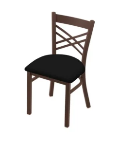 Holland Bar Stool Co. 620 Catalina 18" Chair with Bronze Finish and Black Vinyl Seat