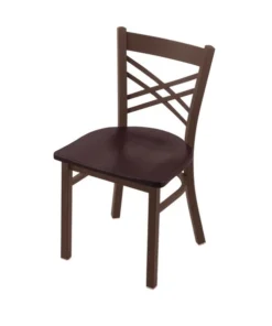 Holland Bar Stool Co. 620 Catalina 18" Chair with Bronze Finish and Dark Cherry Oak Seat