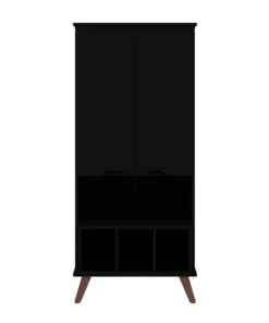 Manhattan Comfort Hampton 26.77 Display Cabinet, Black