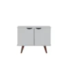 Manhattan Comfort Rectangle Hampton Accent Cabinet, 33.07 W, 15.75 L, 25.59 H, MDF and MDP Top, White