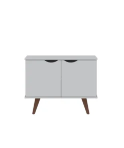Manhattan Comfort Rectangle Hampton Accent Cabinet, 33.07 W, 15.75 L, 25.59 H, MDF and MDP Top, White