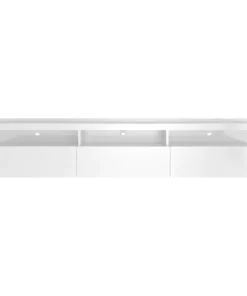 Manhattan Comfort Cabrini 71.25 Half Floating Entertainment Center, White Gloss