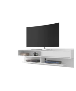 Manhattan Comfort Astor 70.86 Floating Entertainment Center, White