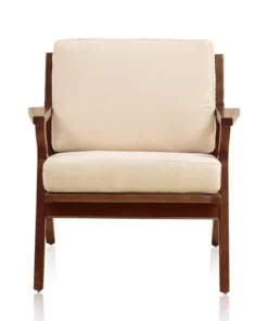Manhattan Comfort Martelle Chair in Cream and Amber