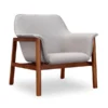 Manhattan Comfort Miller Accent Chair in Grey and Walnut