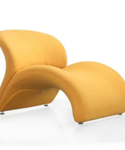 Manhattan Comfort Rosebud Accent Chair in Yellow