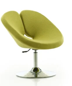 Manhattan Comfort Perch Adjustable Chair in Green and Polished Chrome