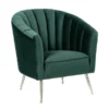 Manhattan Comfort Rosemont Accent Chair in Green and Gold
