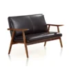 Manhattan Comfort Arch Duke Loveseat in Black and Amber