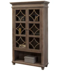 Carson Glass Display Cabinet Weathered Dove