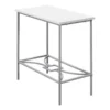 Monarch Specialties Accent Table - 22"H / White / Silver Metal