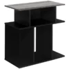 Monarch Specialties Accent Table - 24"H / Black / Grey Top