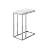 Monarch Specialties Accent Table - Glossy White With Chrome Metal