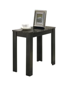 Monarch Specialties Accent Table - Black / Grey Marble