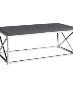 Monarch Specialties Dining Table - 48"Dia/ Taupe Reclaimed Wood / Black Metal