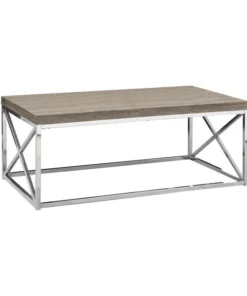 Monarch Specialties Dining Table - 48"Dia/ Golden Pine / Black Metal