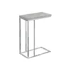 Monarch Specialties Accent Table - Grey Cement With Chrome Metal