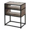 Monarch Specialties Accent Table - 22"H / Dark Taupe / Black Metal