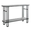 Monarch Specialties Accent Table - 48"L / Grey / Black Metal Hall Console