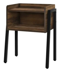 Monarch Specialties Accent Table - 23"H / Brown Reclaimed-Look / Black Metal