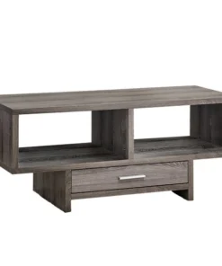 Monarch Specialties COFFEE TABLE - DARK TAUPE WITH STORAGE