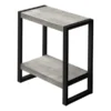 Monarch Specialties ACCENT TABLE - GREY RECLAIMED WOOD-LOOK / BLACK METAL