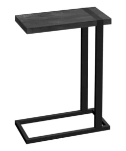 Monarch Specialties ACCENT TABLE - BLACK RECLAIMED WOOD-LOOK / BLACK METAL