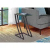 Monarch Specialties Accent Table - Black Metal With Tempered Glass