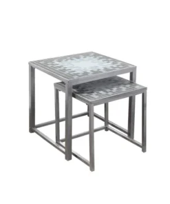 Monarch Specialties 42 W, 17 H, Metal Top, Brown