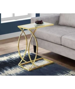 Monarch Specialties Accent Table - Mirror Top With Gold Metal