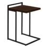Monarch Specialties ACCENT TABLE - 25"H / ESPRESSO / BLACK METAL