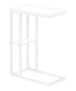 Monarch Specialties 18.25 W, 25.25 H, Particle Board, Metal Top, White