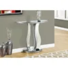 Monarch Specialties Accent Table - 36"L / Brushed Silver / Mirror