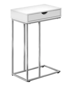 Monarch Specialties 15.75 W, 24 H, Particle Board, Metal Top, White