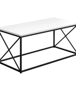 Monarch Specialties 40.5 W, 18 H, Particle Board, Metal Top, White