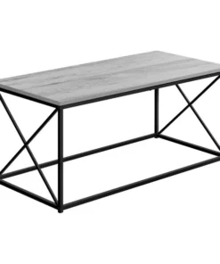 Monarch Specialties 40.5 W, 18 H, Particle Board, Metal Top, Grey