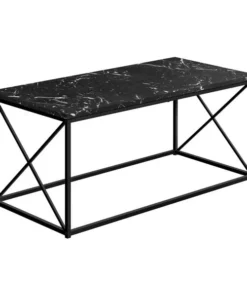 Monarch Specialties 40.5 W, 18 H, Particle Board, Metal Top, Black